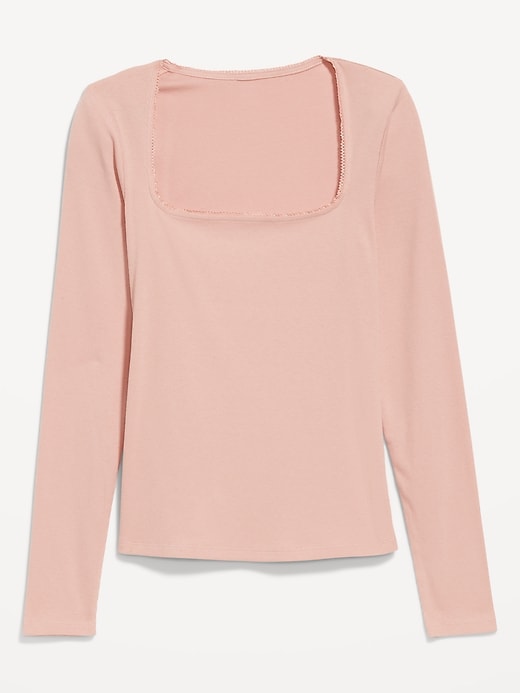 Image number 9 showing, Long-Sleeve Square-Neck Top