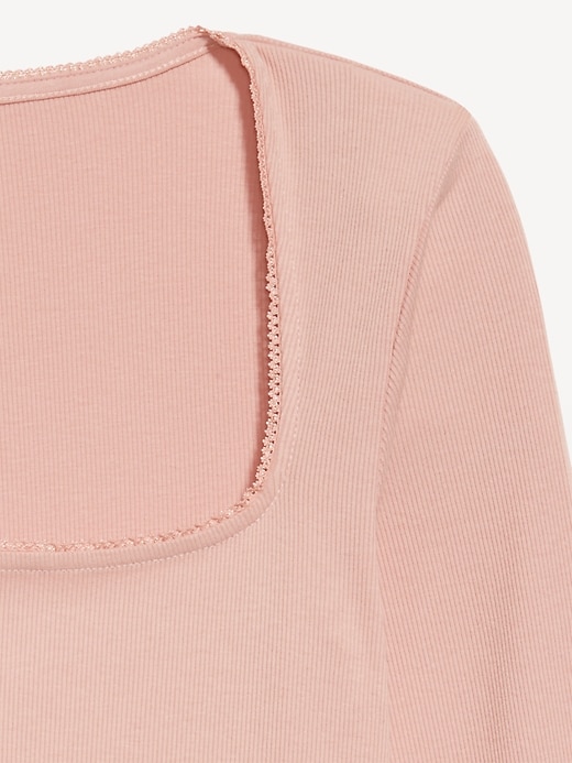 Image number 4 showing, Long-Sleeve Square-Neck Top