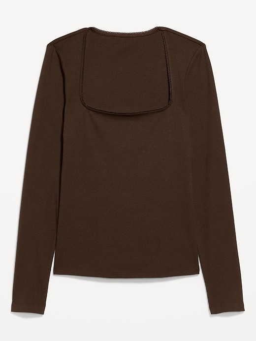 Image number 9 showing, Long-Sleeve Square-Neck Top