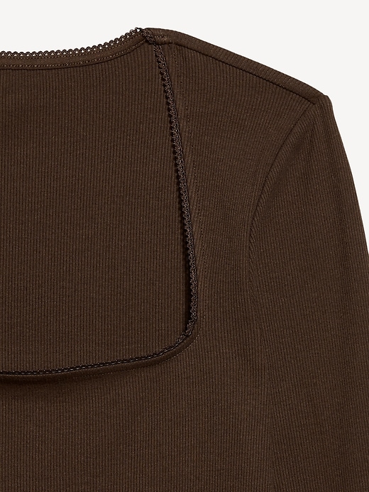 Image number 4 showing, Long-Sleeve Square-Neck Top