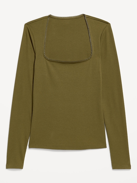 Image number 9 showing, Long-Sleeve Square-Neck Top
