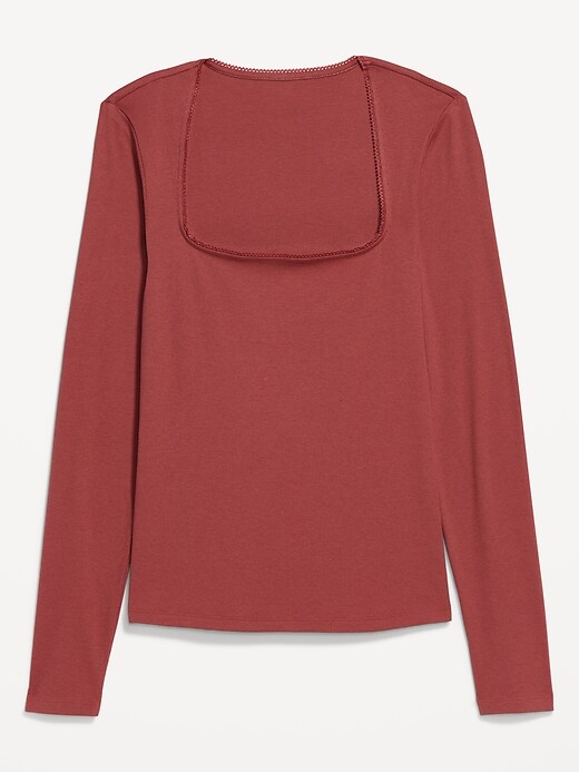 Image number 9 showing, Long-Sleeve Square-Neck Top