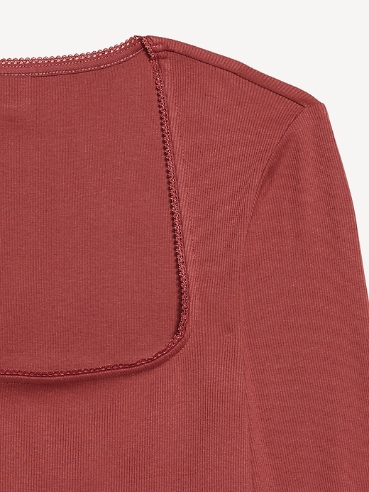 Image number 4 showing, Long-Sleeve Square-Neck Top