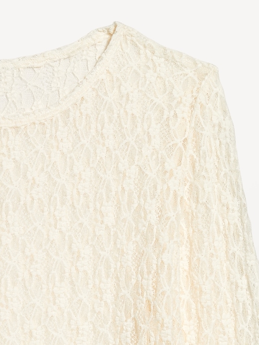 Image number 4 showing, Long-Sleeve Lace Crew-Neck Top