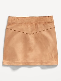 Image number 2 showing, Button-Front Faux-Suede Skirt for Toddler Girls