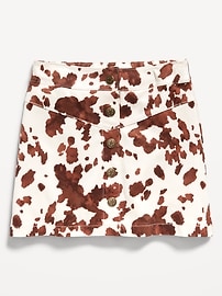 Image number 1 showing, Button-Front Faux-Suede Skirt for Toddler Girls