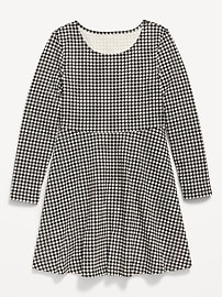 Image number 3 showing, Printed Long-Sleeve Fit and Flare Dress for Girls