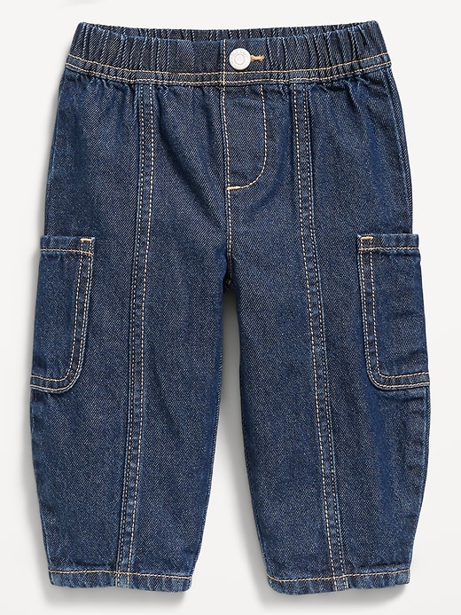 Image number 1 showing, Baggy Barrel-Leg Cargo Jeans for Baby
