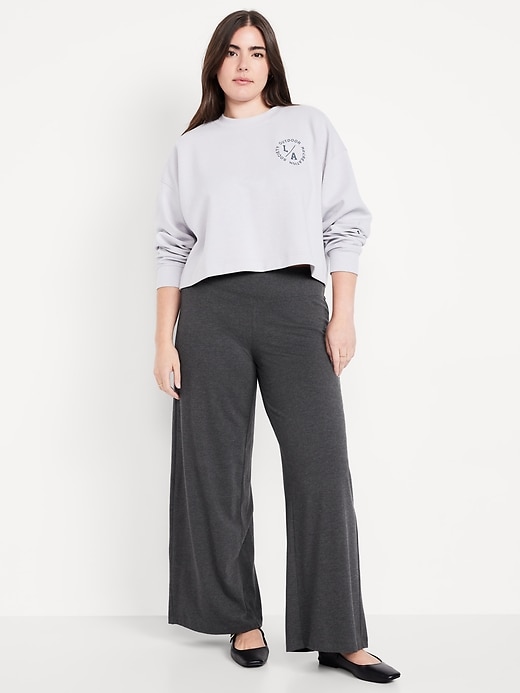 L'image numéro 5 présente Legging en jersey à taille mi-basse et à jambe ultra-large