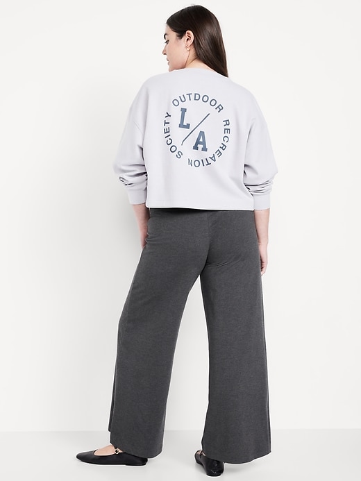 L'image numéro 6 présente Legging en jersey à taille mi-basse et à jambe ultra-large