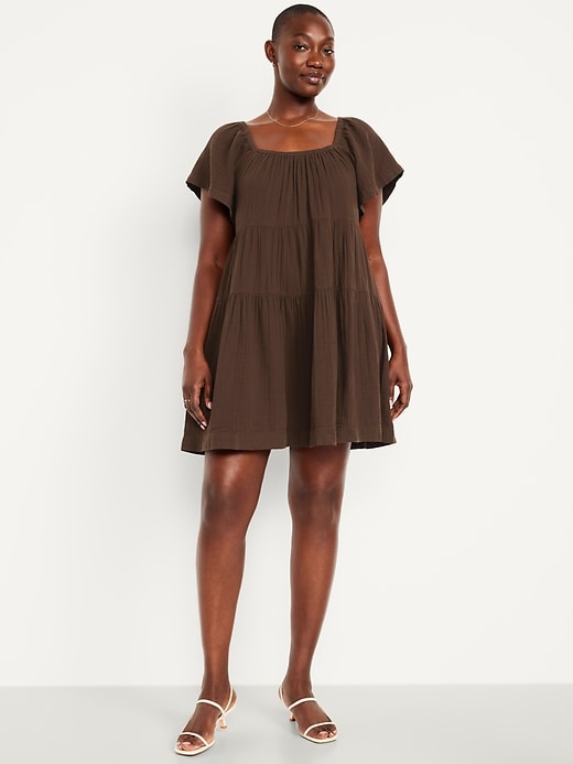 Image number 4 showing, Tiered Mini Swing Dress