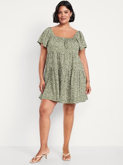 Image number 5 showing, Mini Floral Swing Dress
