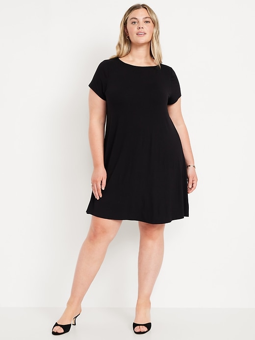 Image number 5 showing, Short-Sleeve Mini Swing Dress