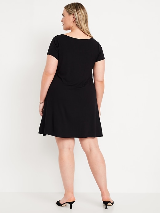 Image number 6 showing, Short-Sleeve Mini Swing Dress