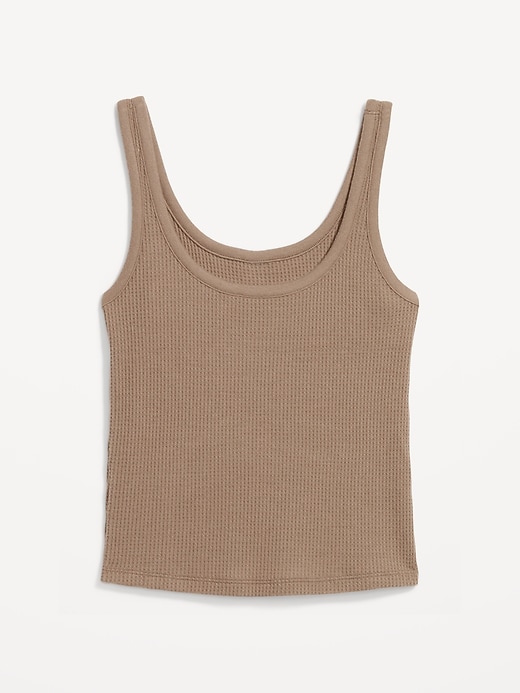 Image number 6 showing, Cozy Waffle Pajama Tank Top