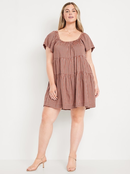 Image number 5 showing, Tiered Mini Swing Dress