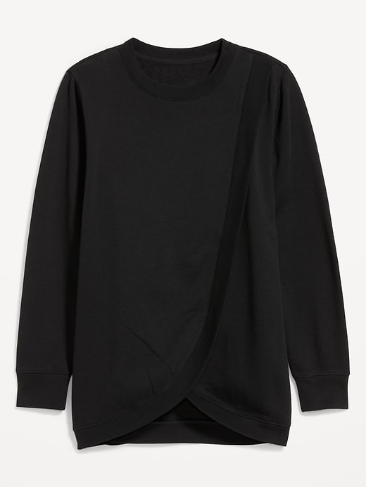 Image number 8 showing, Maternity SoComfy Crossover Nursing Tunic Sweatshirt