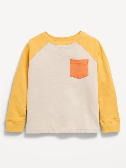 Long-Sleeve Pocket T-Shirt for Toddler Boys