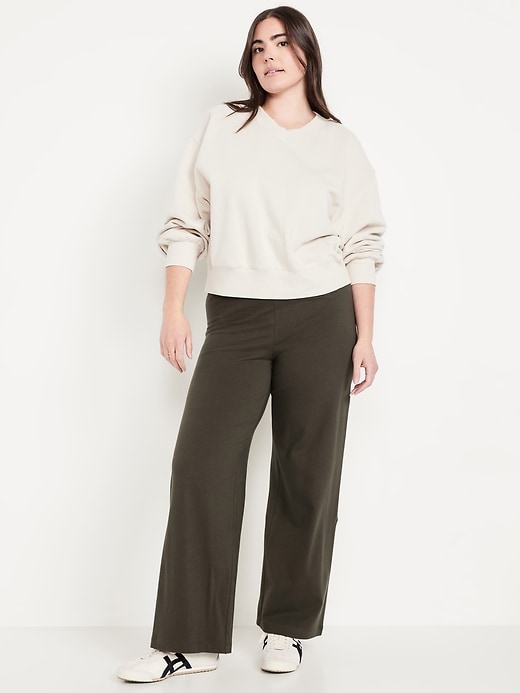 Image number 4 showing, High-Waisted Fashion Wide-Leg Leggings