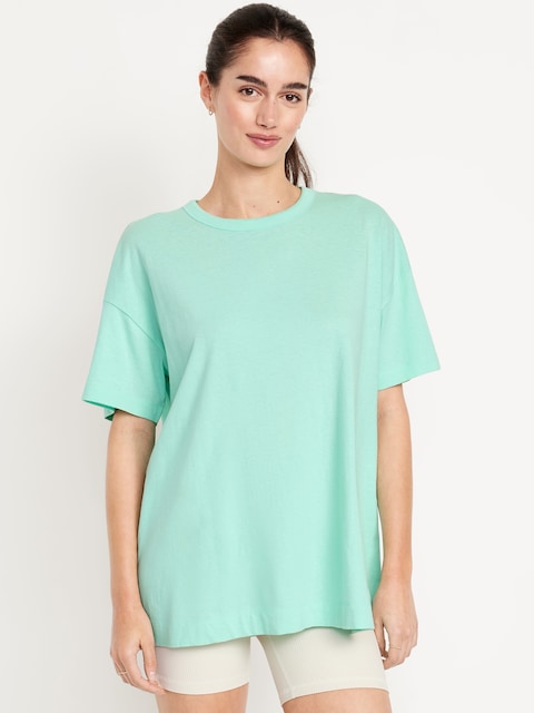 Oversized EveryWear Tunic T-Shirt - Green