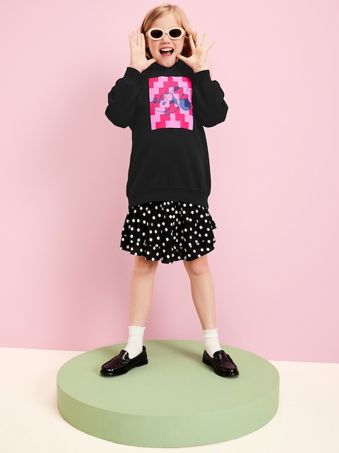Old Navy x Disney© Oversized Graphic Pullover Tunic Hoodie for Girls - Black