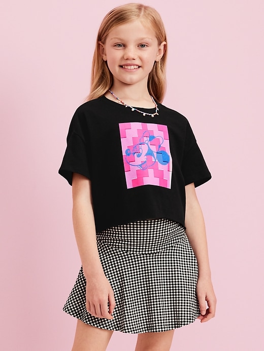 Image number 3 showing, Old Navy x Disney© Cropped Graphic Raw-Edge T-Shirt for Girls