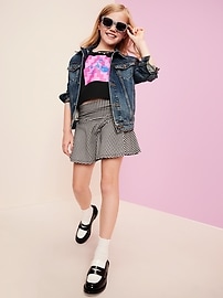 Image number 1 showing, Old Navy x Disney© Cropped Graphic Raw-Edge T-Shirt for Girls