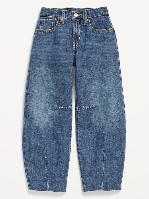 View large product image 1 of 5. Super Baggy Barrel-Leg Jeans for Girls