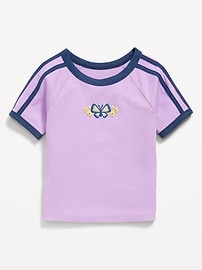 View large product image 4 of 4. Fitted Short-Sleeve Graphic T-Shirt for Girls