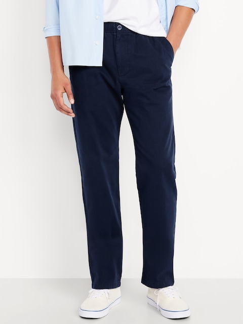 90's Straight Everyday Flex-Waist Pants - Blue