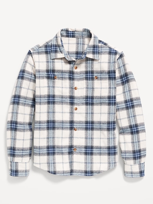 Image number 2 showing, Long-Sleeve Pocket Plaid Flannel Shirt for Boys