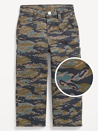 Image number 1 showing, Printed Baggy Carpenter Jeans for Toddler Boys