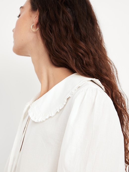 Image number 3 showing, Ruffle-Collar Top