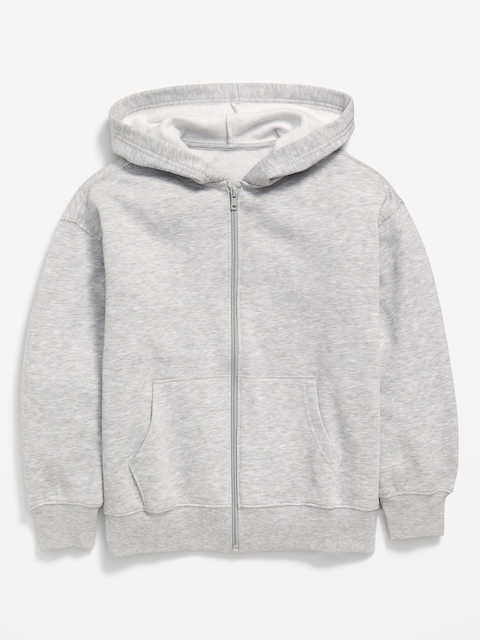 Oversized Zip Hoodie for Boys - Gray