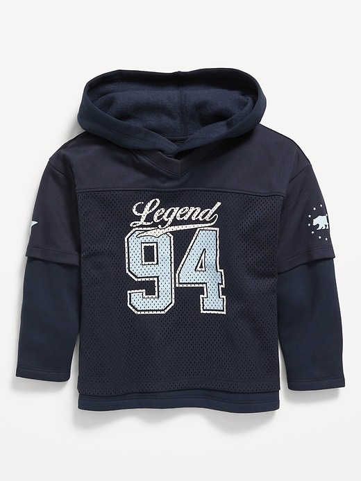 Image number 1 showing, Oversized 2-In-1 Football Hoodie for Toddler Boys