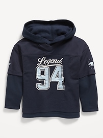 Image number 1 showing, Oversized 2-In-1 Football Hoodie for Toddler Boys