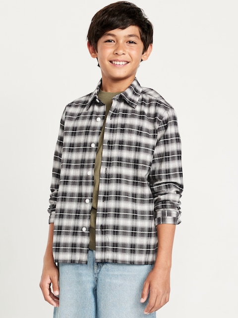 Printed Long-Sleeve Crinkle Pocket Shirt for Boys