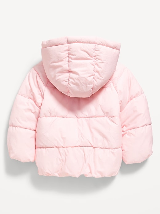 Image number 2 showing, Water-Resistant Embroidered Puffer Jacket for Toddler Girls