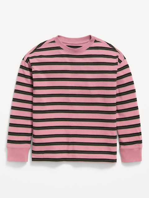 Printed Oversized Long-Sleeve T-Shirt for Boys