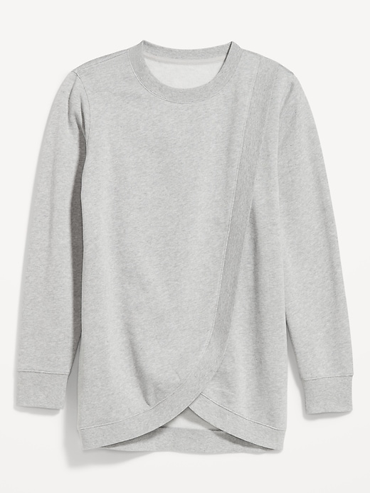 Image number 4 showing, Maternity SoComfy Crossover Nursing Tunic Sweatshirt