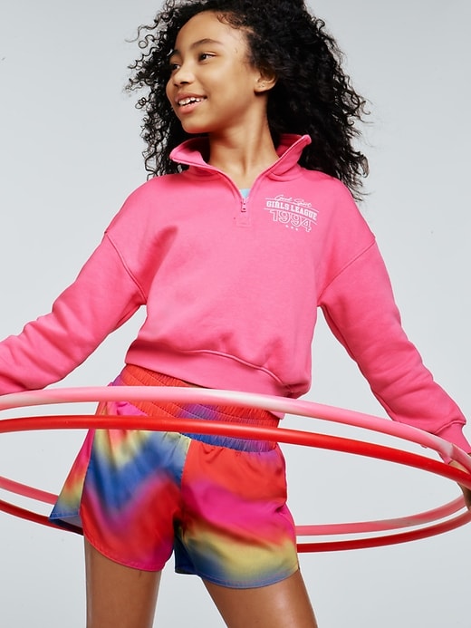 View large product image 1 of 4. Oversized Quarter-Zip Sweatshirt for Girls