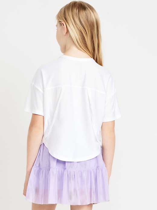 View large product image 2 of 3. CloudMotion Cropped Performance T-Shirt for Girls
