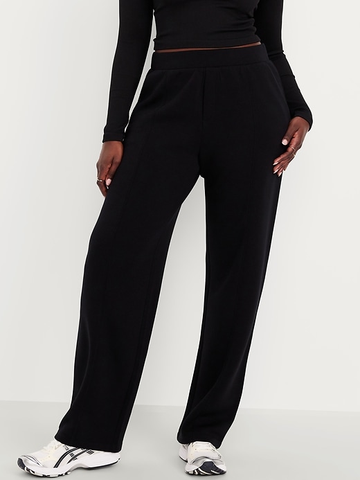 Image number 4 showing, High-Waisted Bounce Fleece Trouser Sweatpants