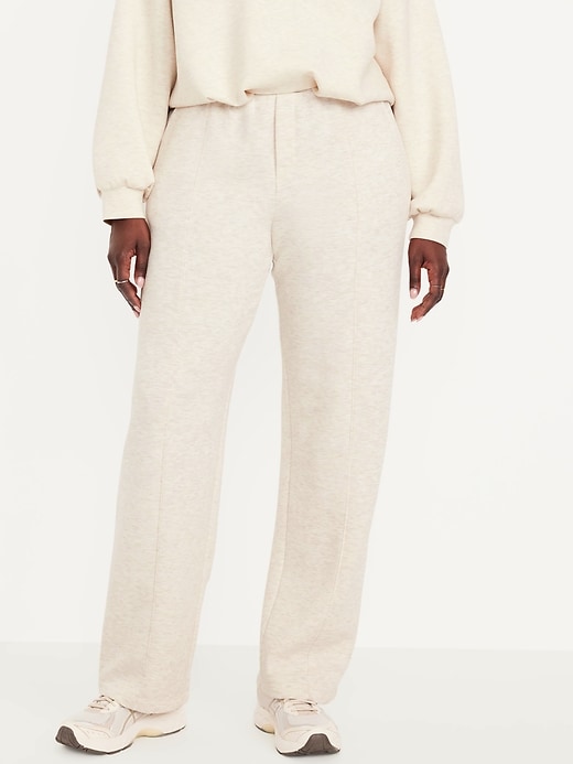 Image number 4 showing, High-Waisted Bounce Fleece Trouser Sweatpants