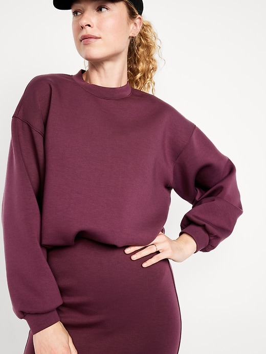 Image number 4 showing, Bounce Fleece Bubble-Hem Sweatshirt