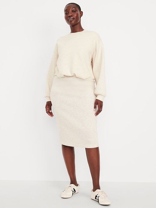 Image number 4 showing, Extra High-Waisted Bounce Fleece Midi Skirt