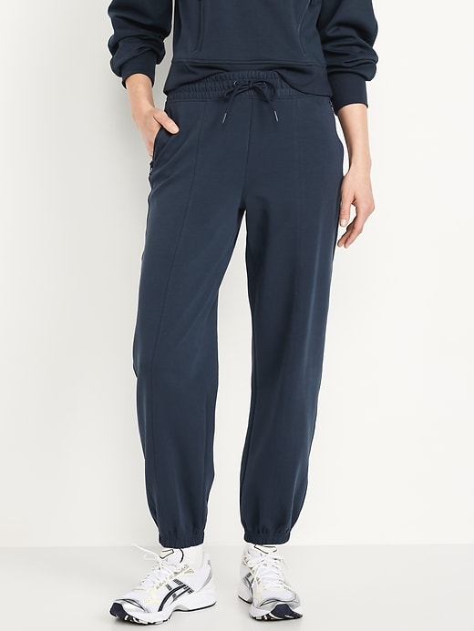 Image number 1 showing, High-Waisted Dynamic Fleece Sweatpants