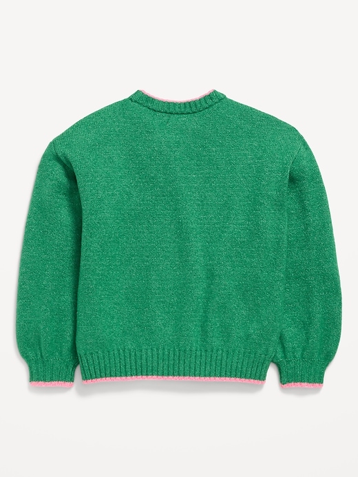 Image number 3 showing, Oversized Crew-Neck Sweater for Girls