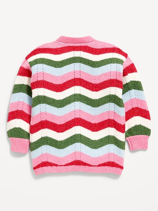 Image number 2 showing, Printed Open-Front Cardigan Sweater for Toddler Girls