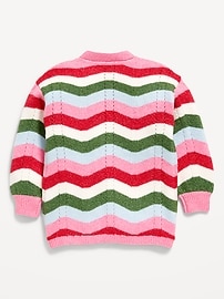 Image number 2 showing, Printed Open-Front Cardigan Sweater for Toddler Girls